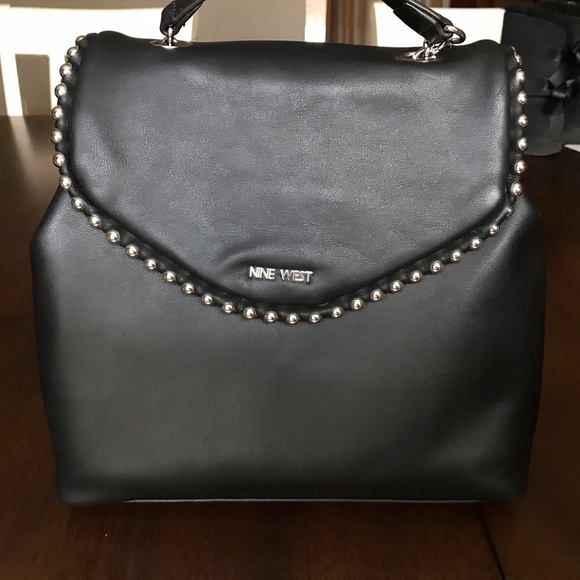 Nine West | Bags | Nine West Aveline Chain Strap Black Backpack | Poshmark